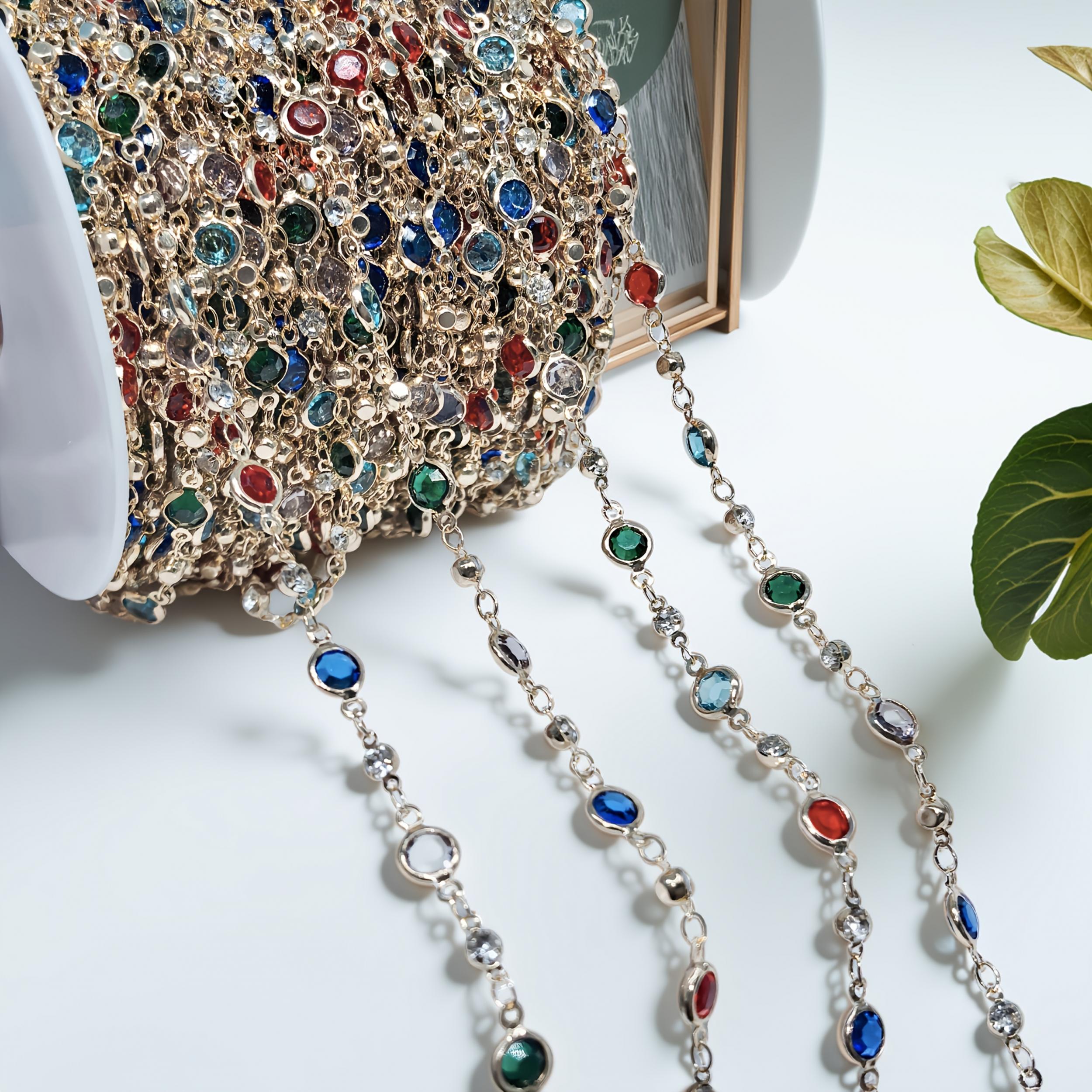 37inch Rhinestone Chain Crystal Beads Jewelry Making Supplies DIY Accessories